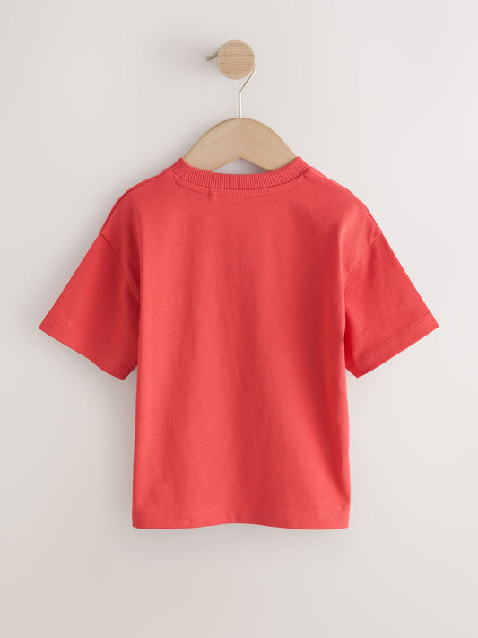 Red Short Sleeve Plain T-Shirt (3mths-7yrs) image 2