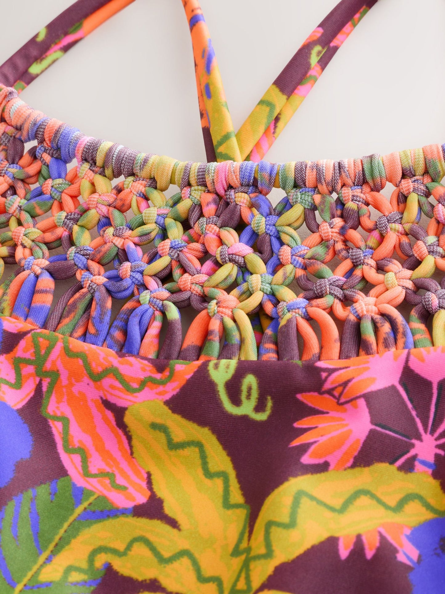 Dsiney Kidz - Orange Tropical Macrame Bikini (3-16yrs) image 11