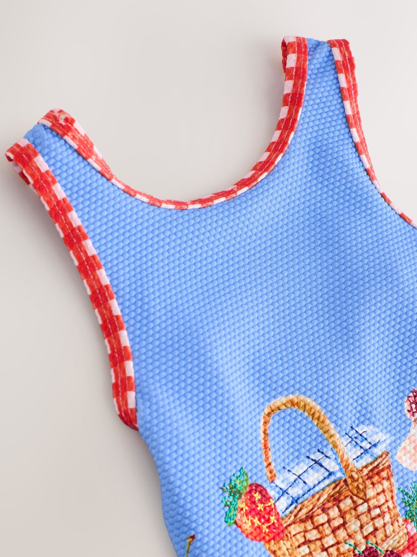 Red/Blue Gingham Picnic Frill Leg Swimsuit (3mths-10yrs) image 8
