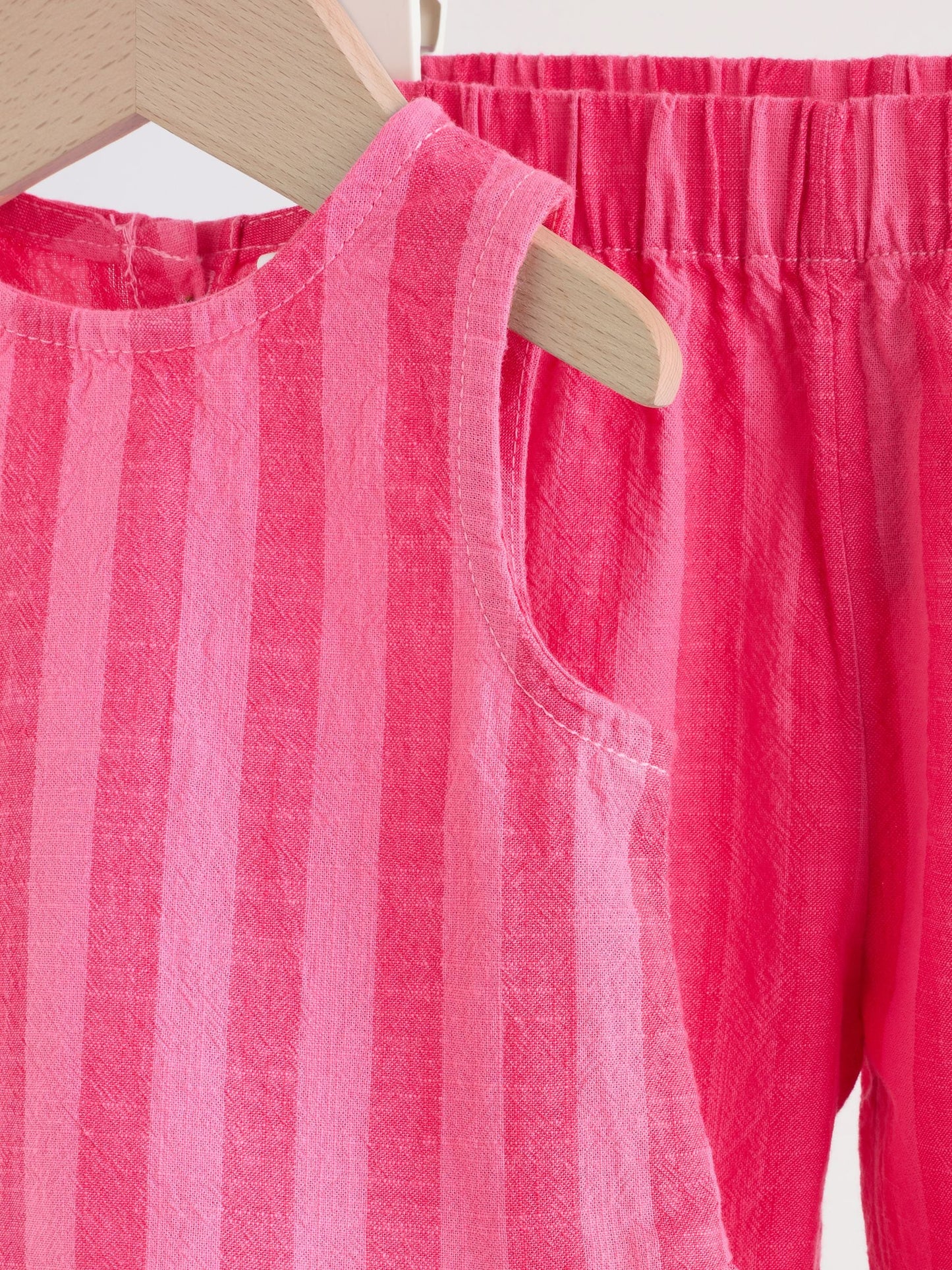 Red Stripe Baby Woven Top and Trousers Set 2 Piece (0mths-2yrs) image 7