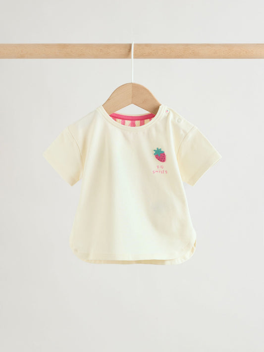 White Berry Short Sleeve Baby Top and Leggings 2 Piece Set (0mths-2yrs) image 2