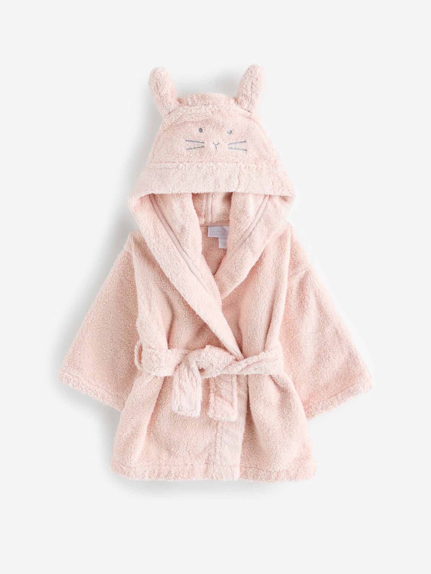 The White Company Pink Cotton Bunny Hooded Robe image 1