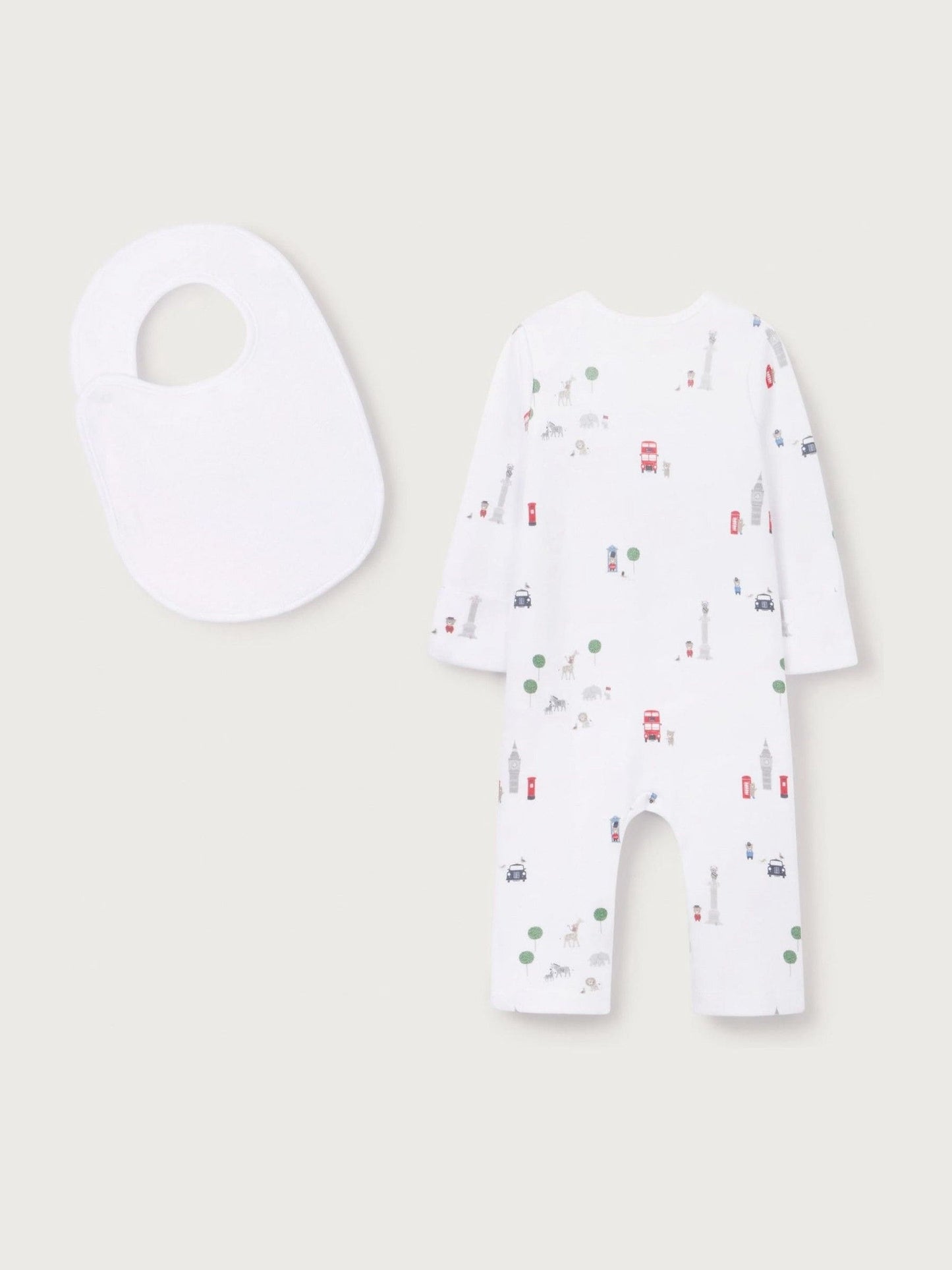 The White Company White Sightseeing London Sleepsuit & Bib Set image 5