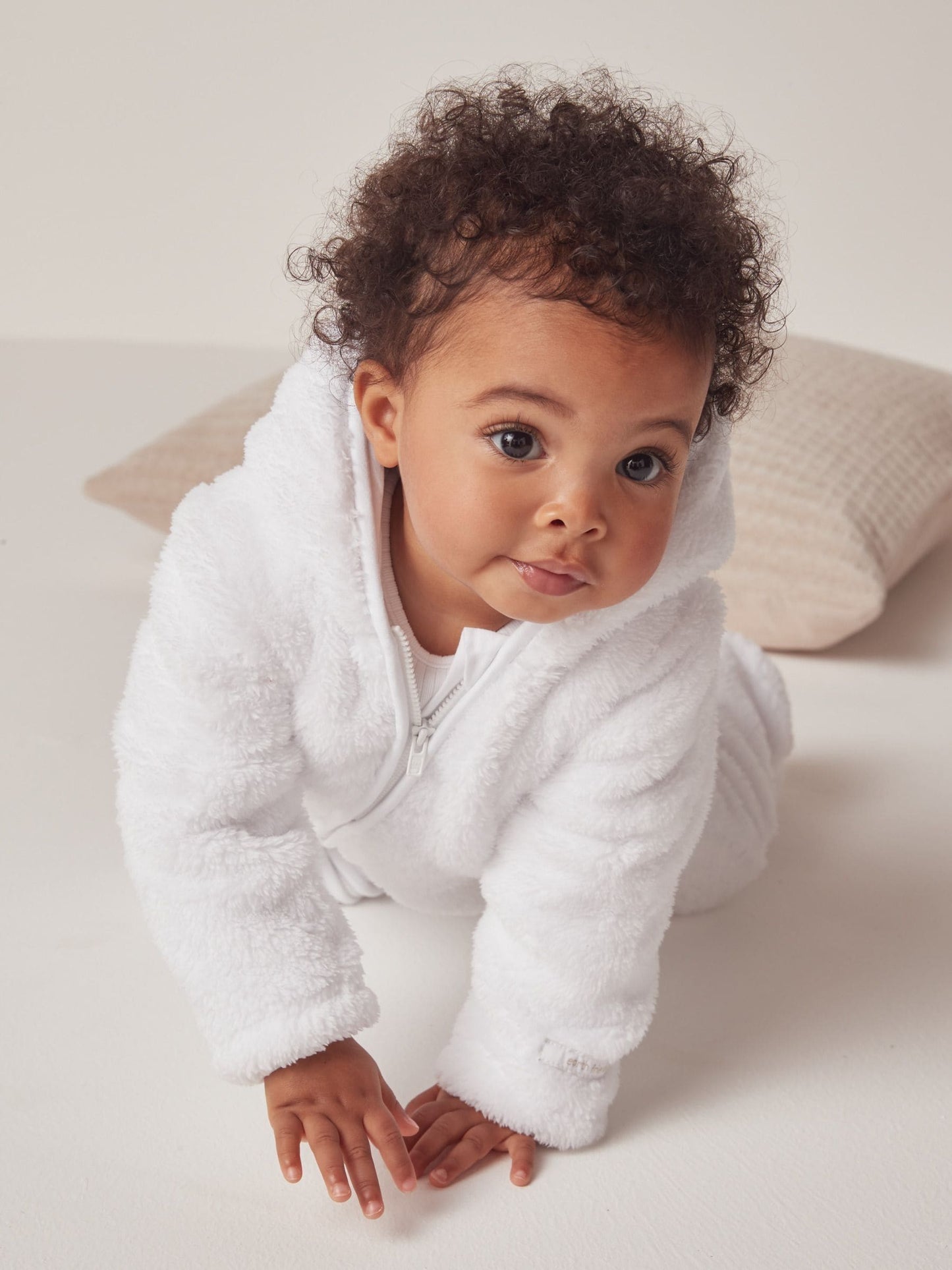The White Company White Fleece Romper image 2