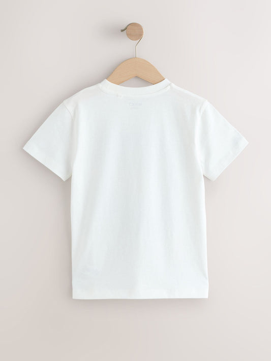 Dsiney Kidz - White Cool Vibes Regular Fit Short Sleeve Graphic Print T-Shirt (3-16yrs) image 2