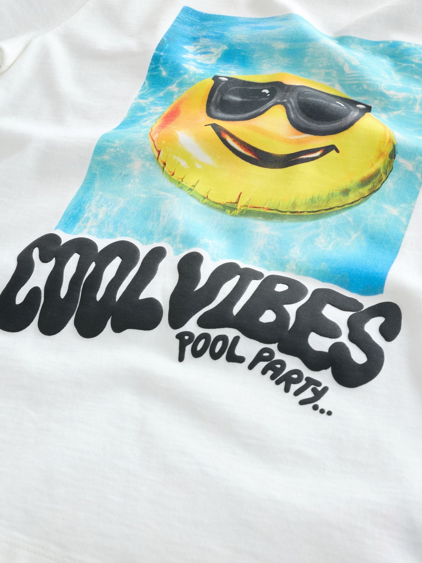 Dsiney Kidz - White Cool Vibes Regular Fit Short Sleeve Graphic Print T-Shirt (3-16yrs) image 4