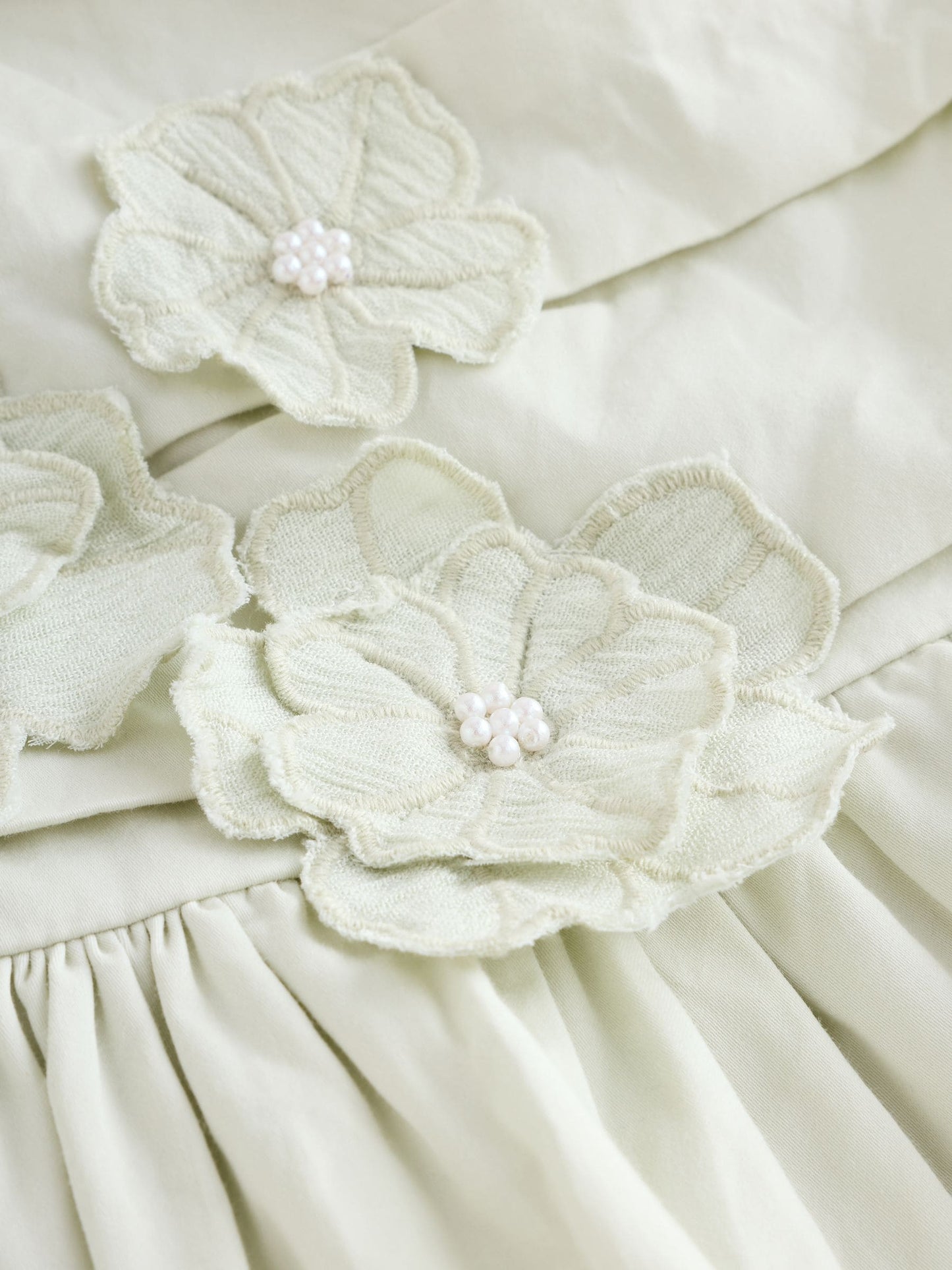 Laura Ashley Mint Green Layered Flower Embelished Dress image 11