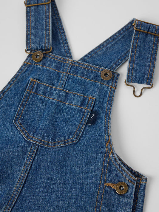 Dsiney Kidz - Polarn O. Pyret Blue Cotton Denim Pinafore image 2