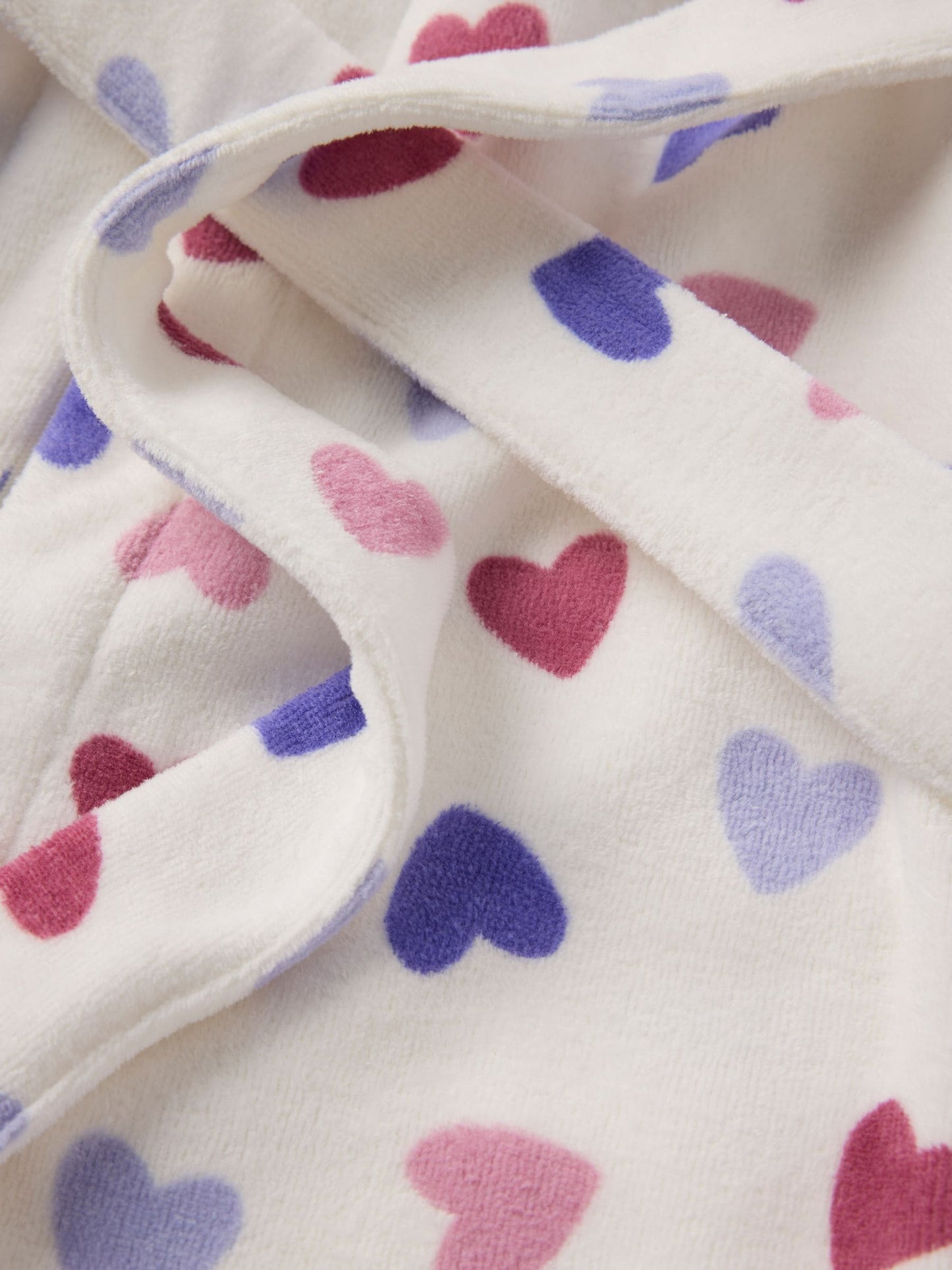 Polarn O. Pyret White Heart Print Bathrobe image 3