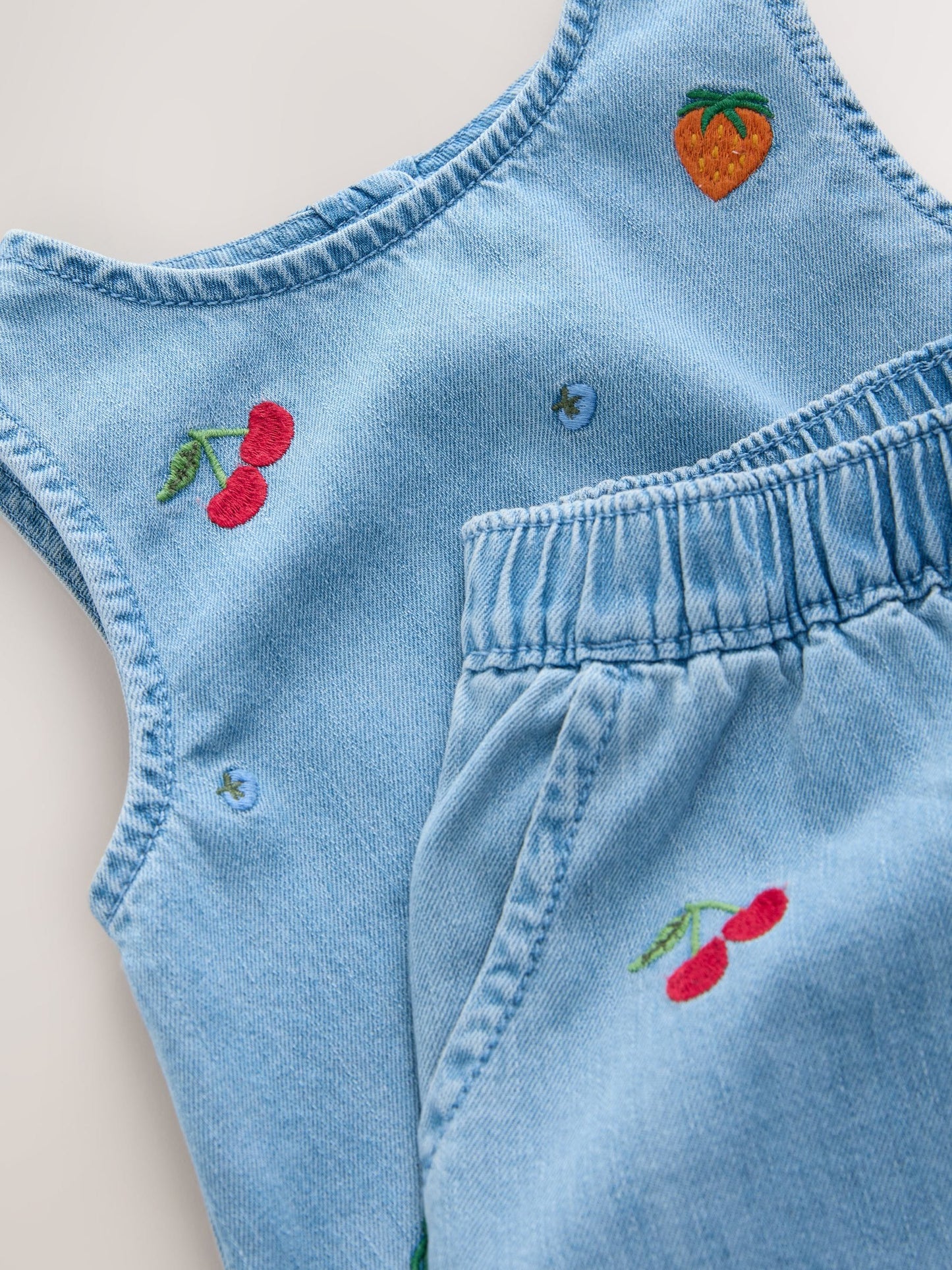Fruit Embroidered Denim Top & Trousers Set (3mths-7yrs) image 9