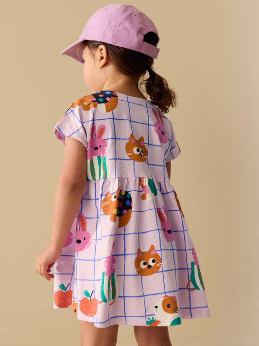 Dsiney Kidz - Pink Pets Jersey Dress (3mths-7yrs) image 2