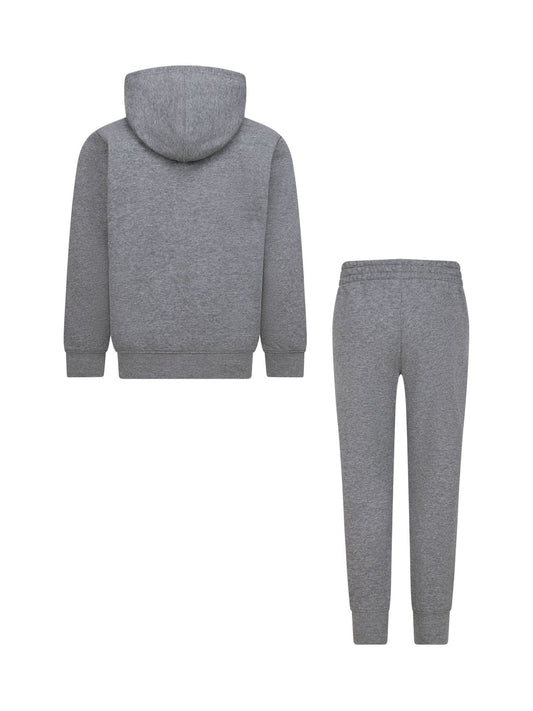 Jordan Grey Heather Little Brooklyn Overhead Hoodie And Joggers Tracksuit image 2