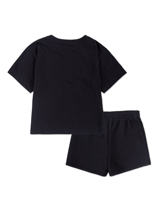 Jordan Black Brooklyn Essentials Fleece Shorts Set image 2