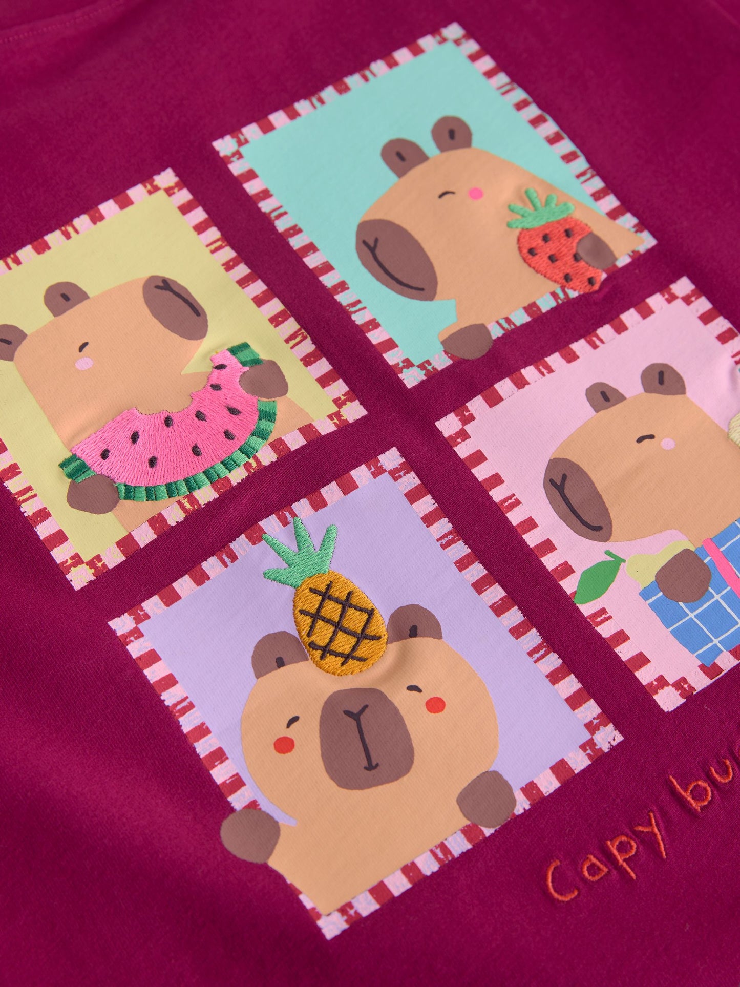 Dsiney Kidz - Burgundy Capybara Short Sleeve T-Shirt (3mths-7yrs) image 8