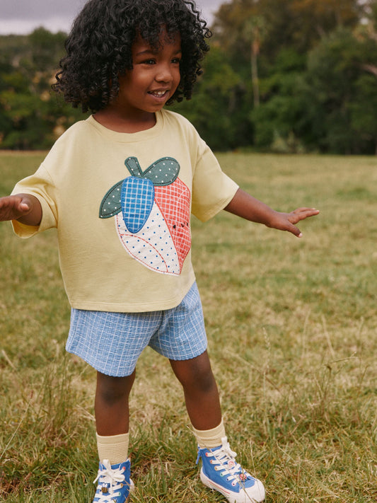 Dsiney Kidz - Yellow Strawberry T-Shirt And Shorts Set (3mths-7yrs) image 2