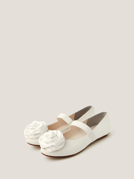 Monsoon Natural Rosette Strap Ballet Flats image 2