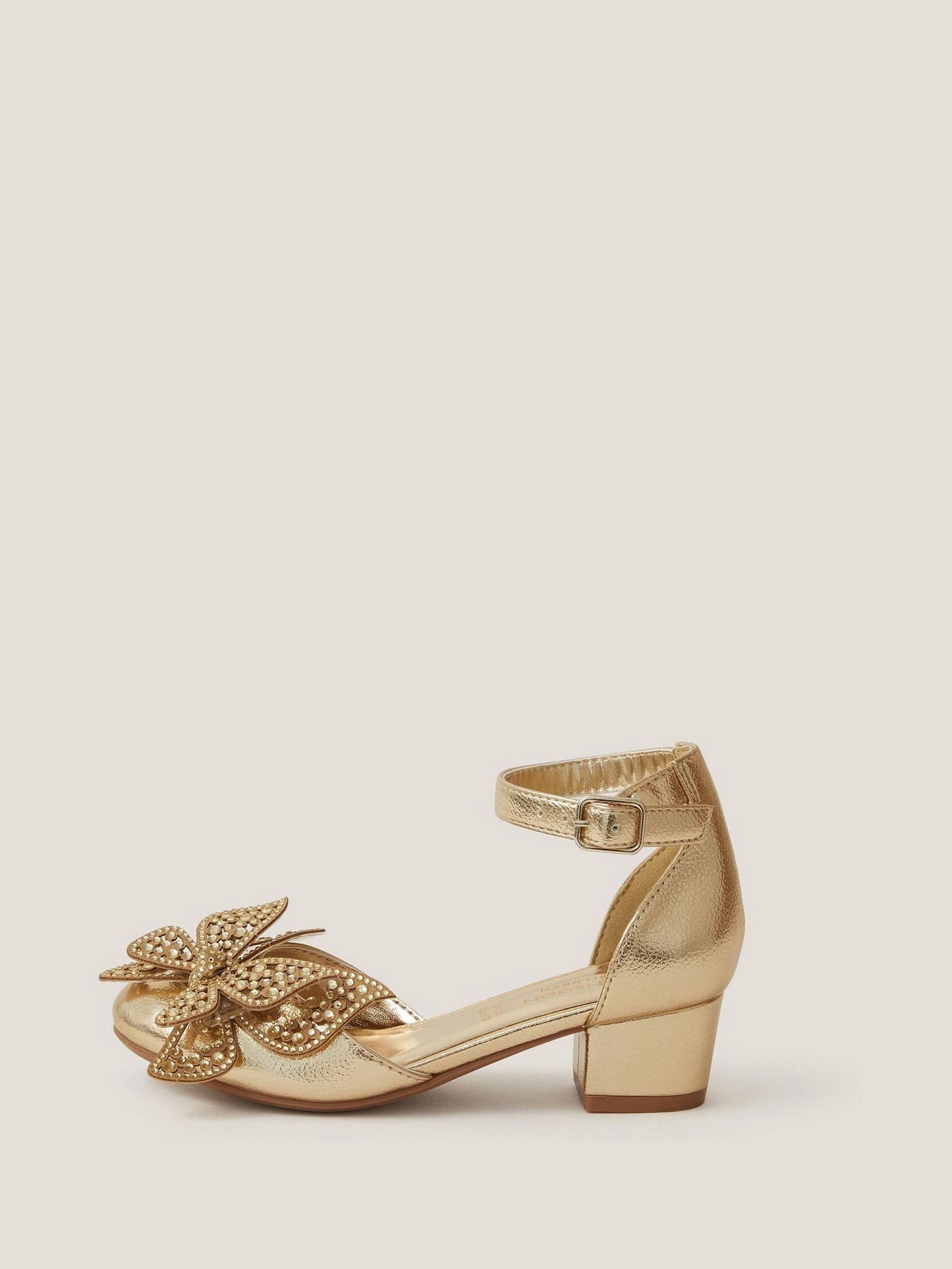 Dsiney Kidz - Monsoon Gold Butterfly Metallic Heels image 3