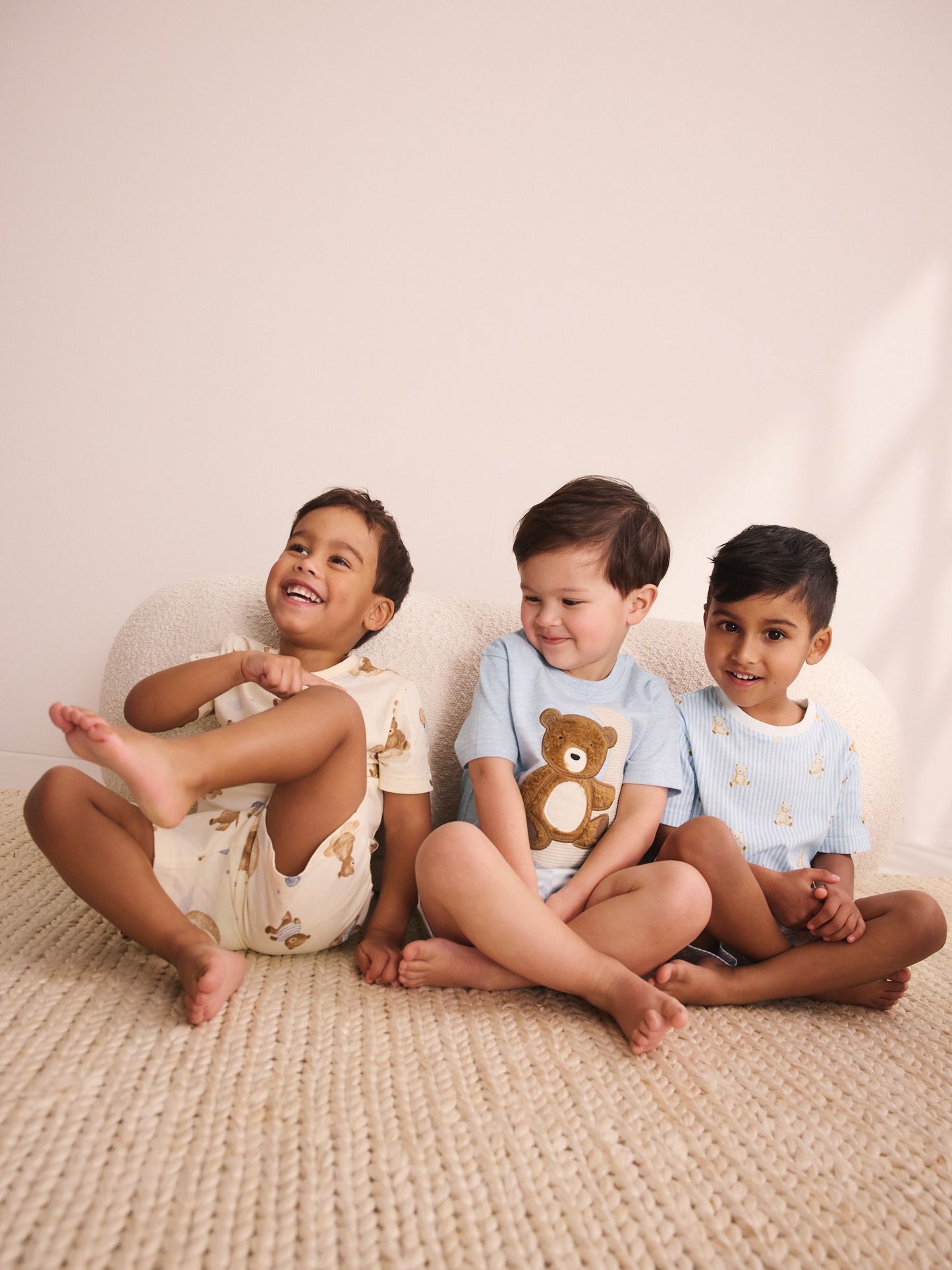 Blue/Ecru Baby Bears Short Pyjamas 3 Pack (9mths-6yrs) image 7