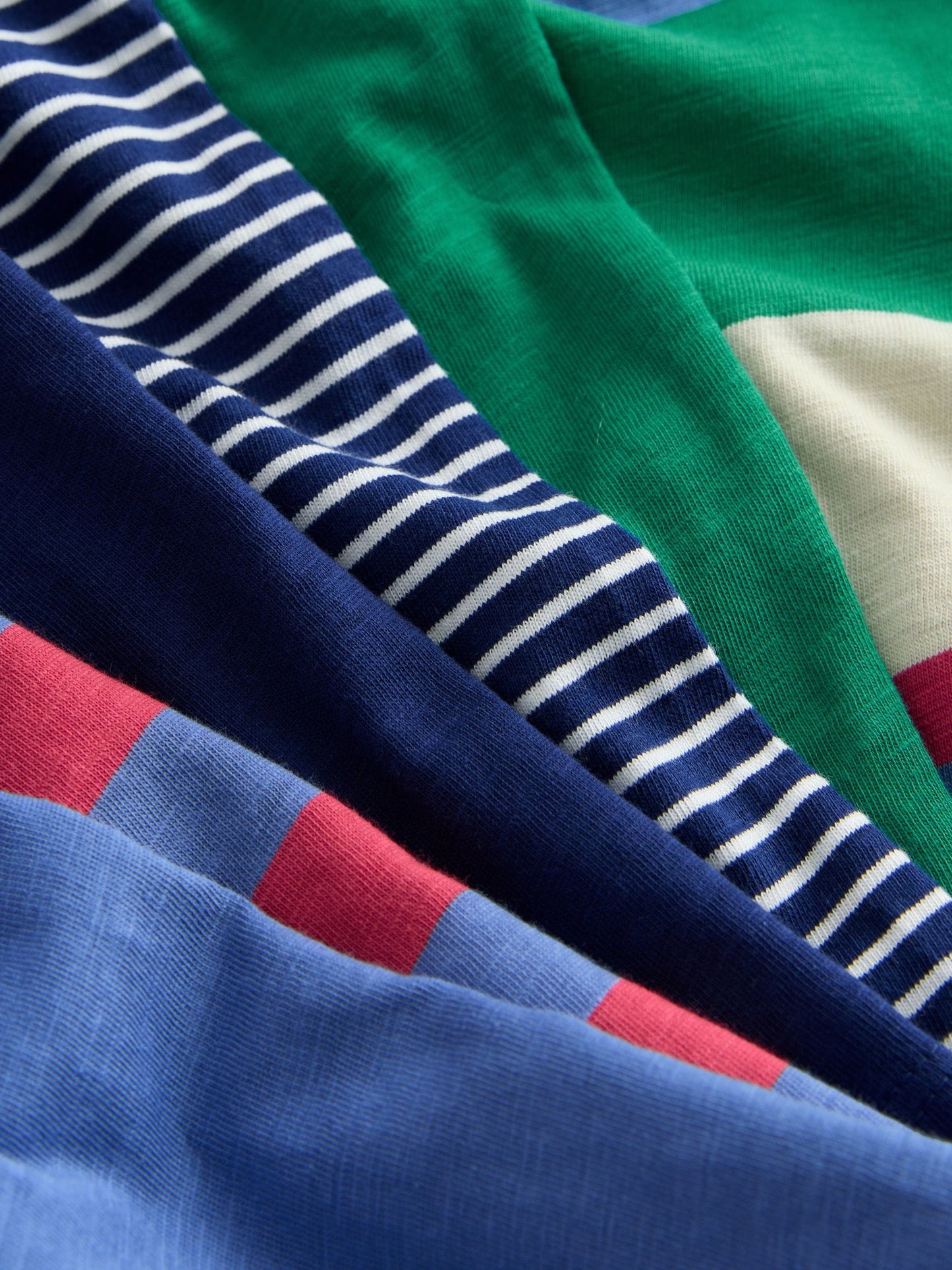 Blue/Green/Red Stripe Short Pyjamas 3 Pack (9mths-12yrs) image 7