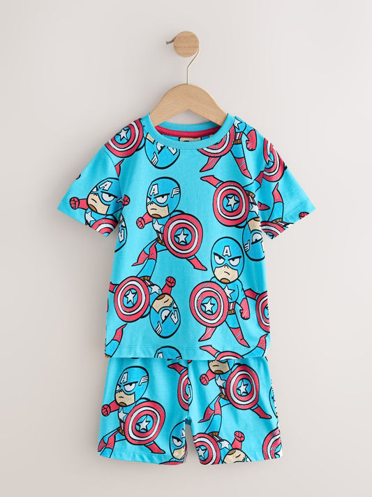 Multi Bright Marvel Short Pyjamas 3 Pack (12mths-11yrs) image 3