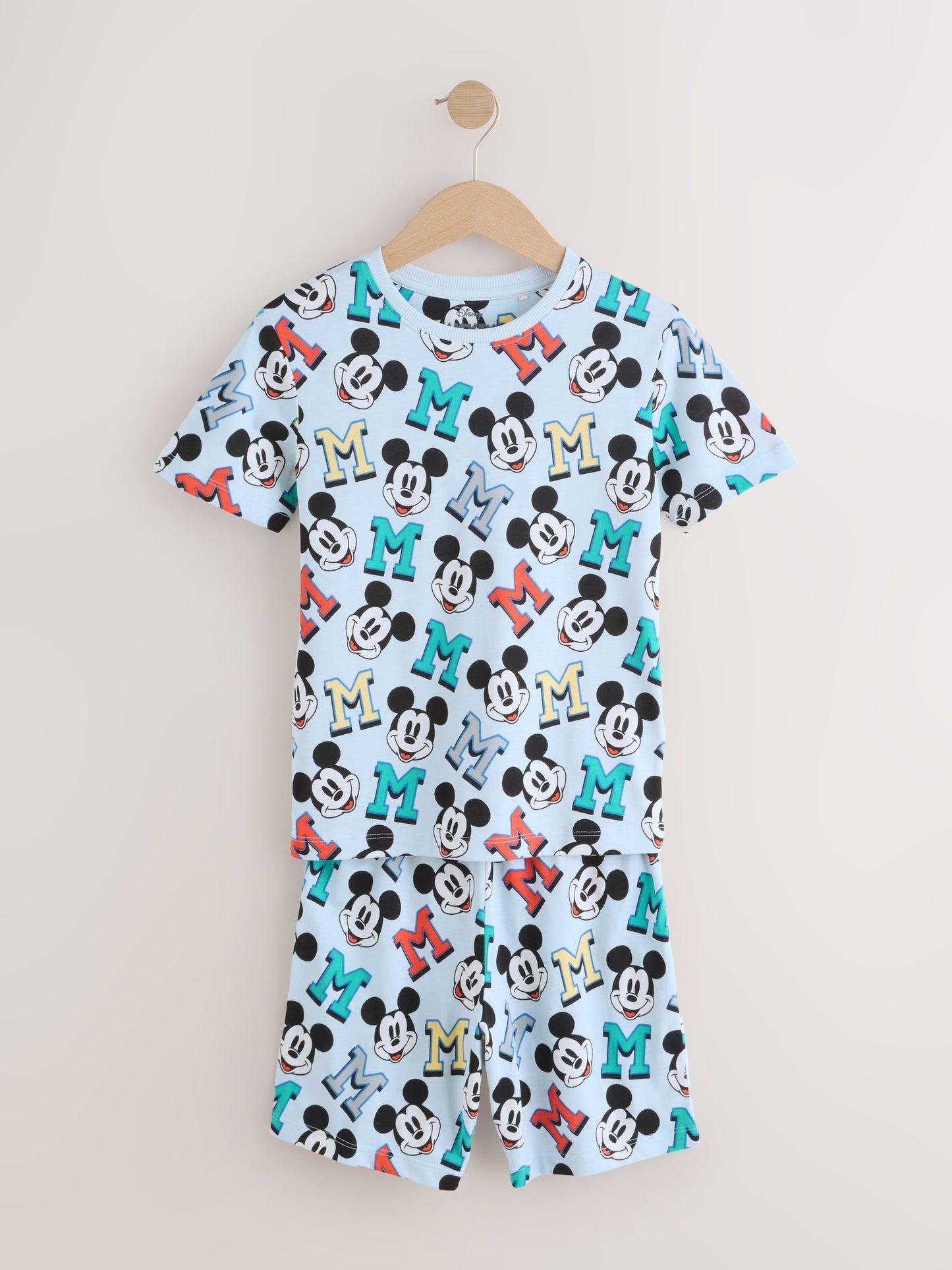Dsiney Kidz - Red/Blue/Cream Mickey Mouse Short Pyjamas 3 Pack (9mths-9yrs) image 10