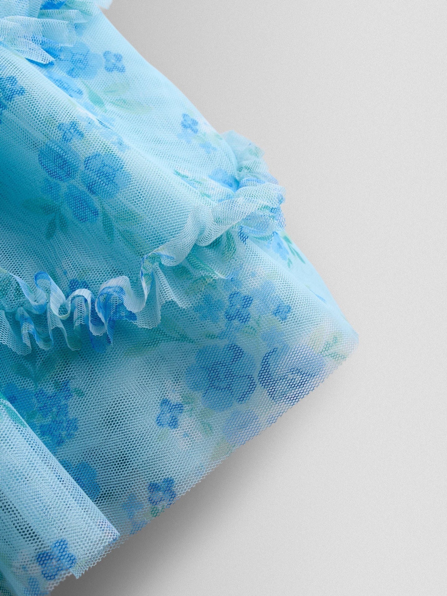 JoJo Maman Bébé Bright Blue Tulle Ruffle Party Dress image 5