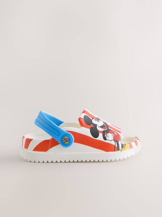 Red Stripe Mickey Mouse Slider Clogs image 2