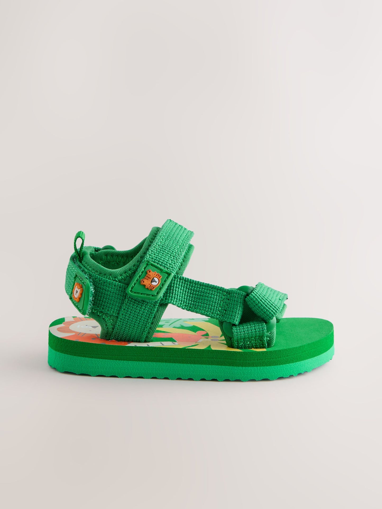 Green Standard Fit (F) Touch Fastening Trekker Walking Sandals image 7