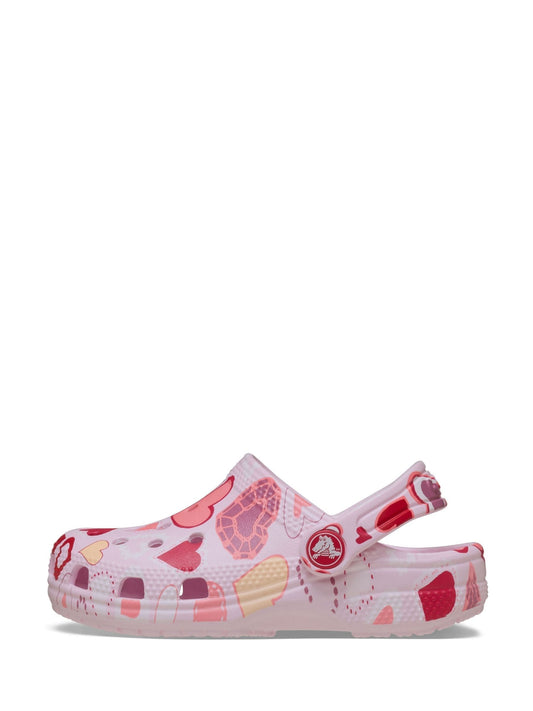 Crocs Pink Classic Hearts Clogs image 2