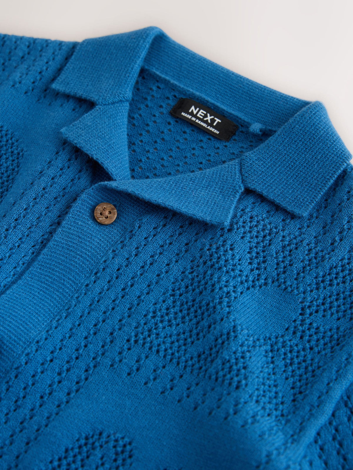 Blue Textured Knitted Polo Shirt (3mths-7yrs) - image 8