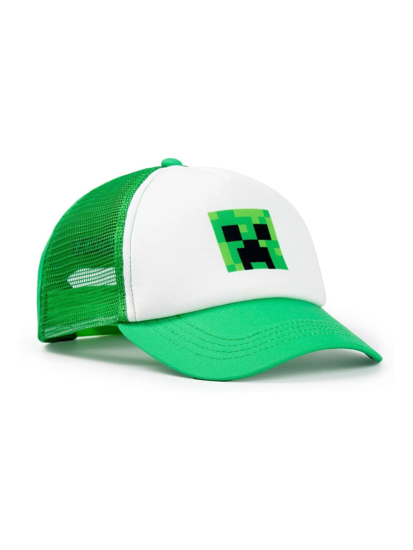 Dsiney Kidz - Vanilla Underground Green Minecraft Boys Green Creeper Snapback Curved Peak Cap image 1