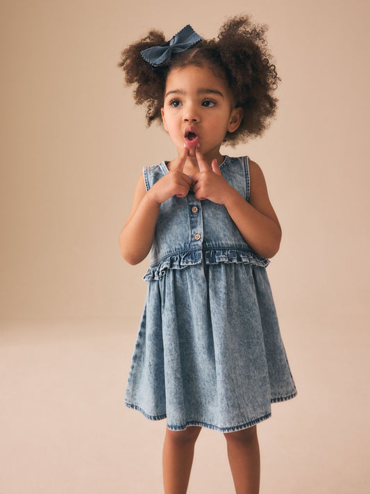 Dsiney Kidz - Denim Sleeveless Peplum Dress (3mths-8yrs) image 2