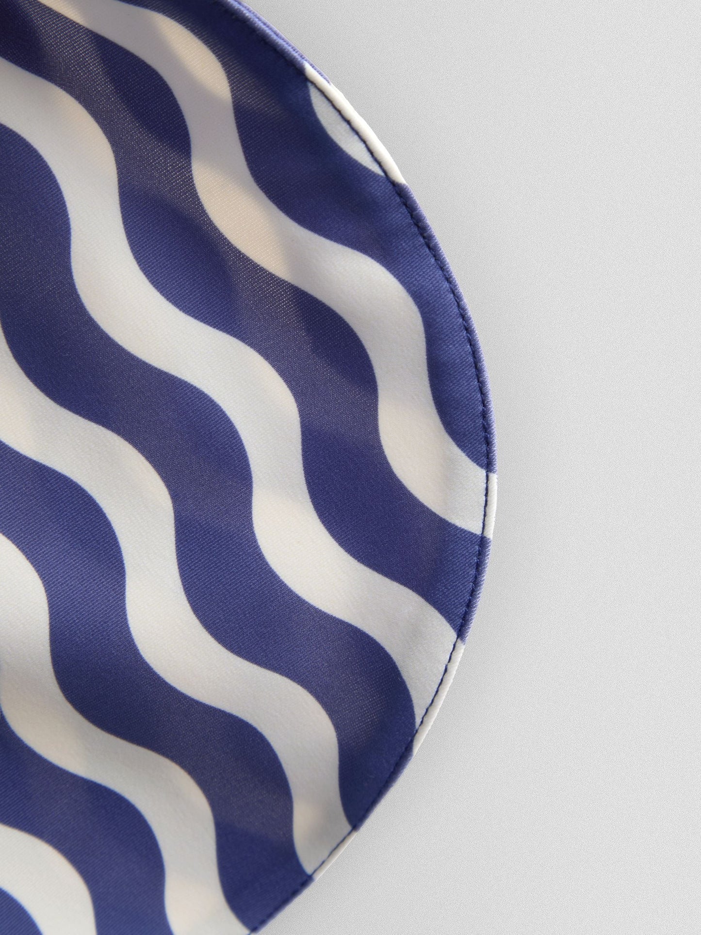 JoJo Maman Bébé Navy Blue Wavy Stripe UV Sun Protection Swim Hat image 3
