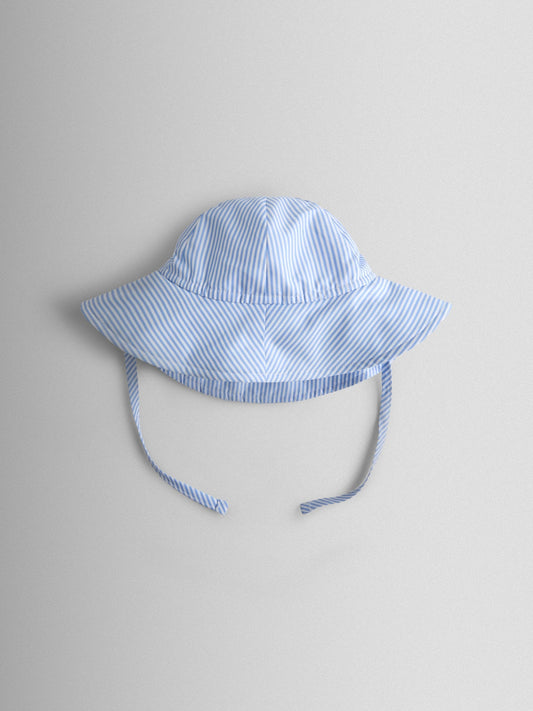 JoJo Maman Bébé Blue Cherry Stripe Floppy Swim Hat image 2