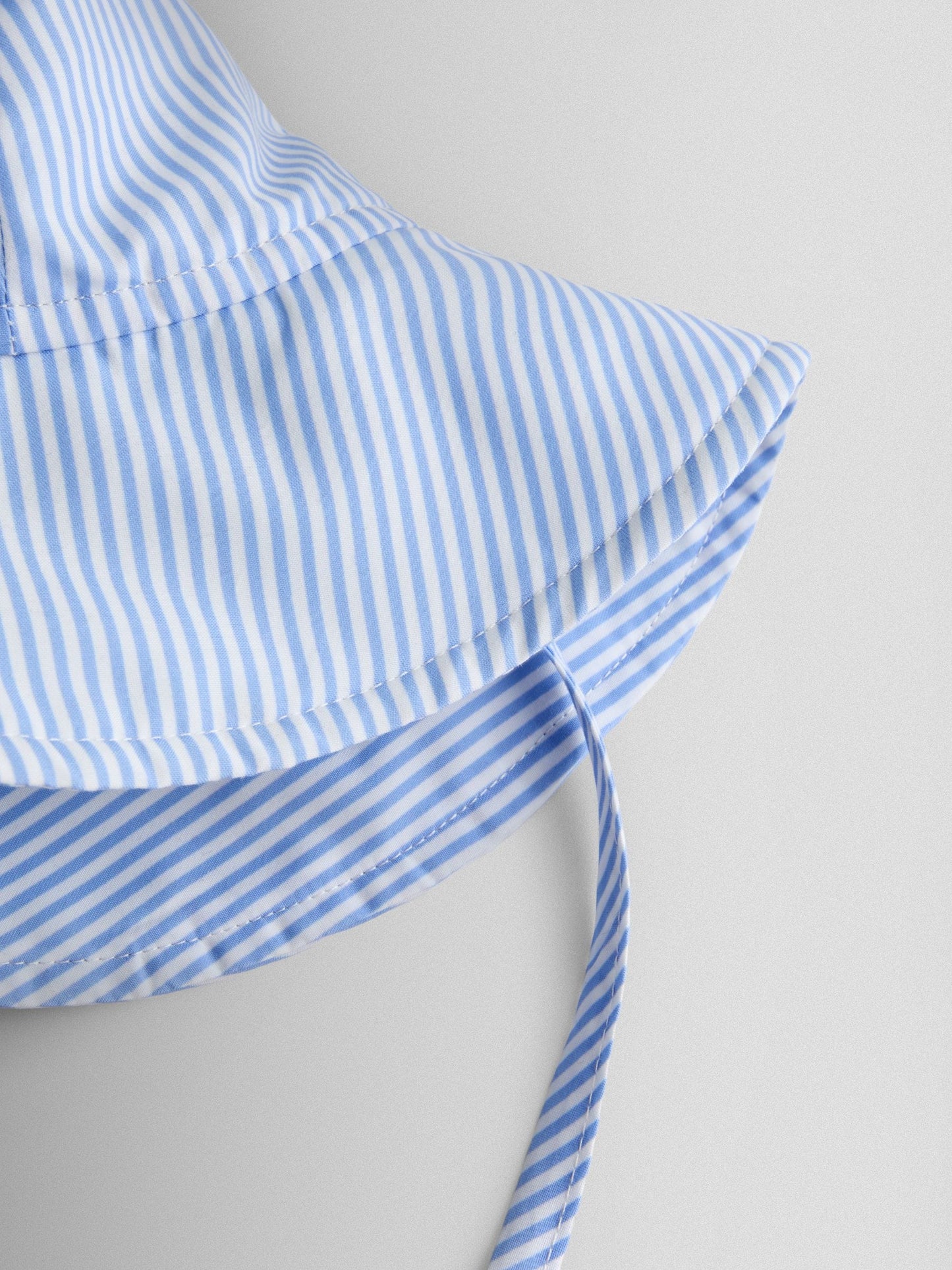 JoJo Maman Bébé Blue Cherry Stripe Floppy Swim Hat image 4