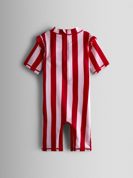 Dsiney Kidz - JoJo Maman Bébé Red Stripe Ice Cream UV Sunsafe Suit image 2