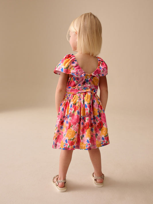 Dsiney Kidz - Multi Bright Print Angel Sleeve Prom Dress (3mths-8yrs) image 2