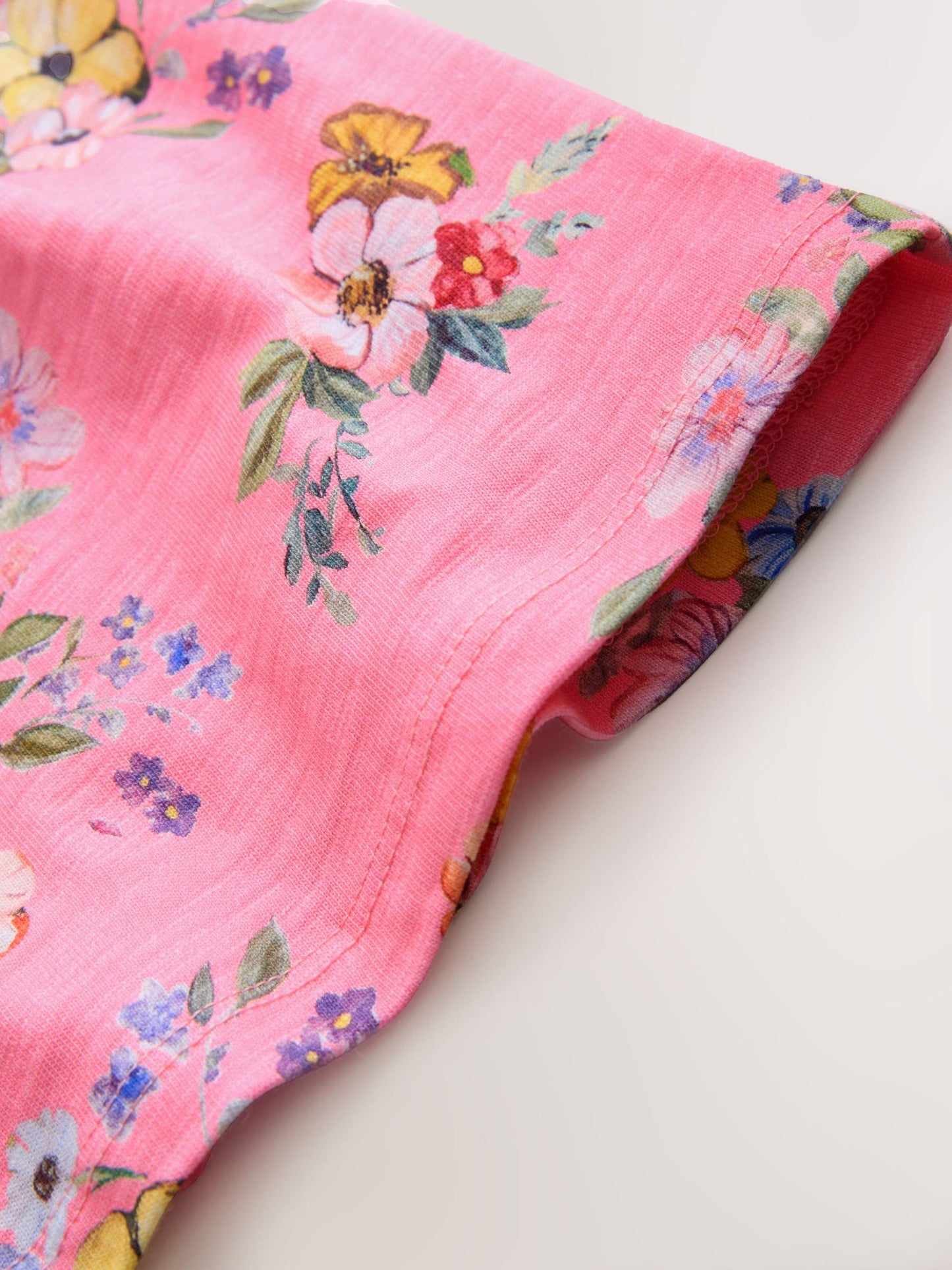 Pink Floral Short Sleeve Jersey Dress (3-16yrs) image 4