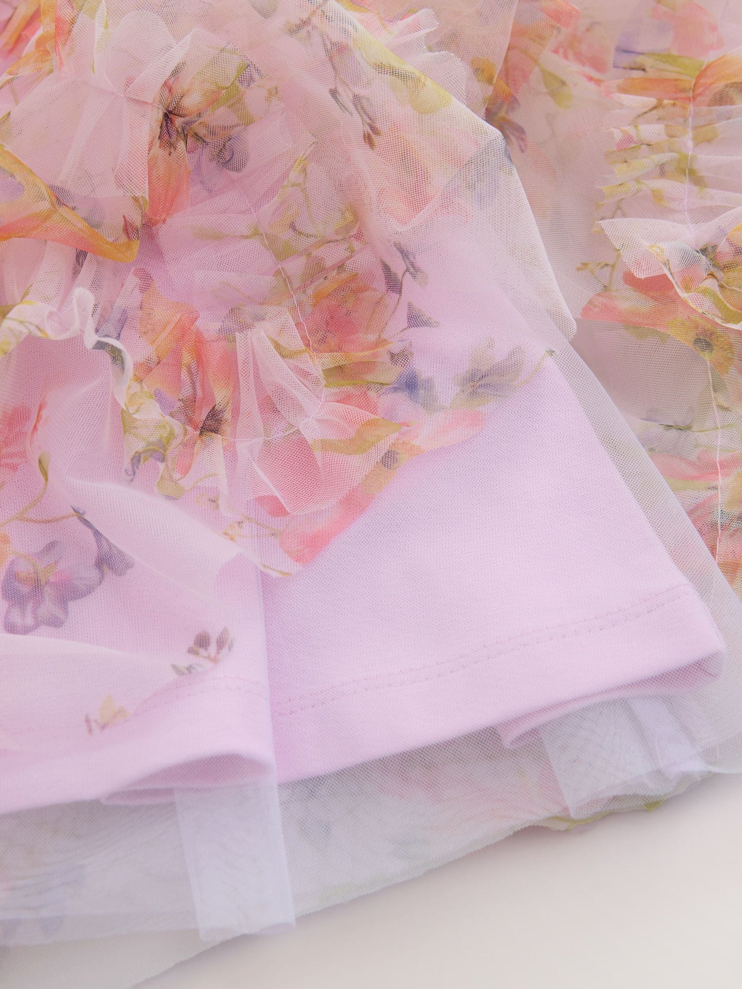Lilac Purple Floral 3D Ruffle Mesh Occasion Dress (3-16yrs) image 9