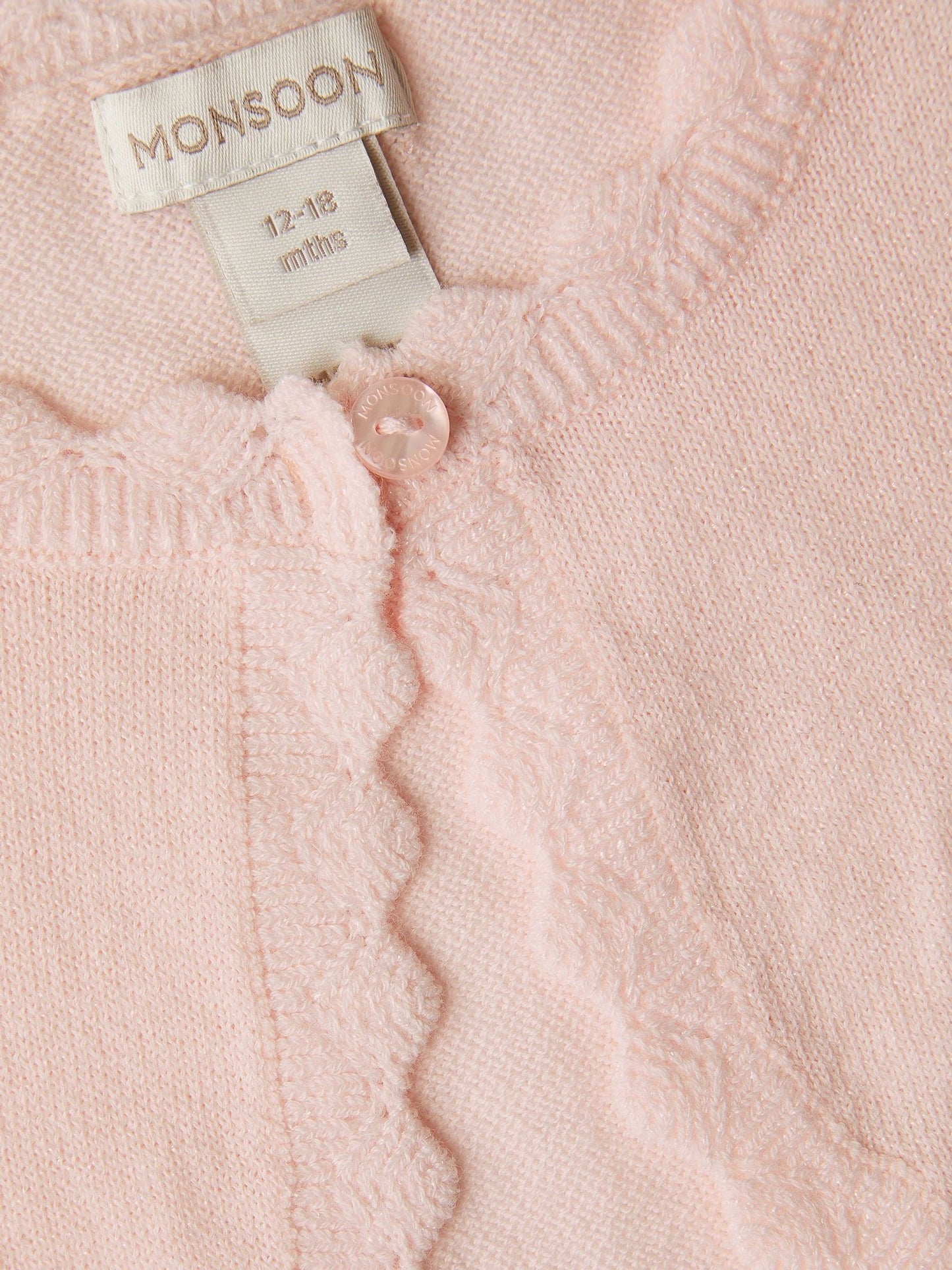 Dsiney Kidz - Monsoon Pink Baby Maeve Cardigan image 3