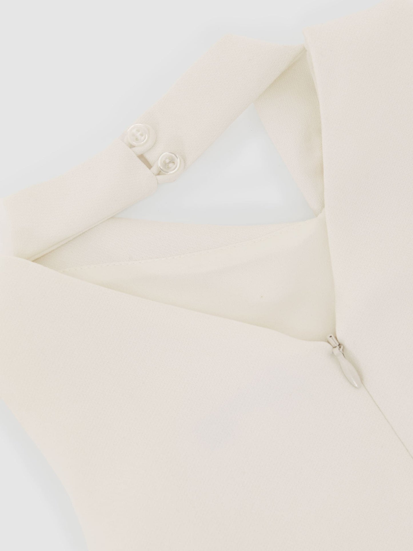 Reiss Ivory Zoe 3-9 yrs Draped Sleeveless Shift Dress image 6