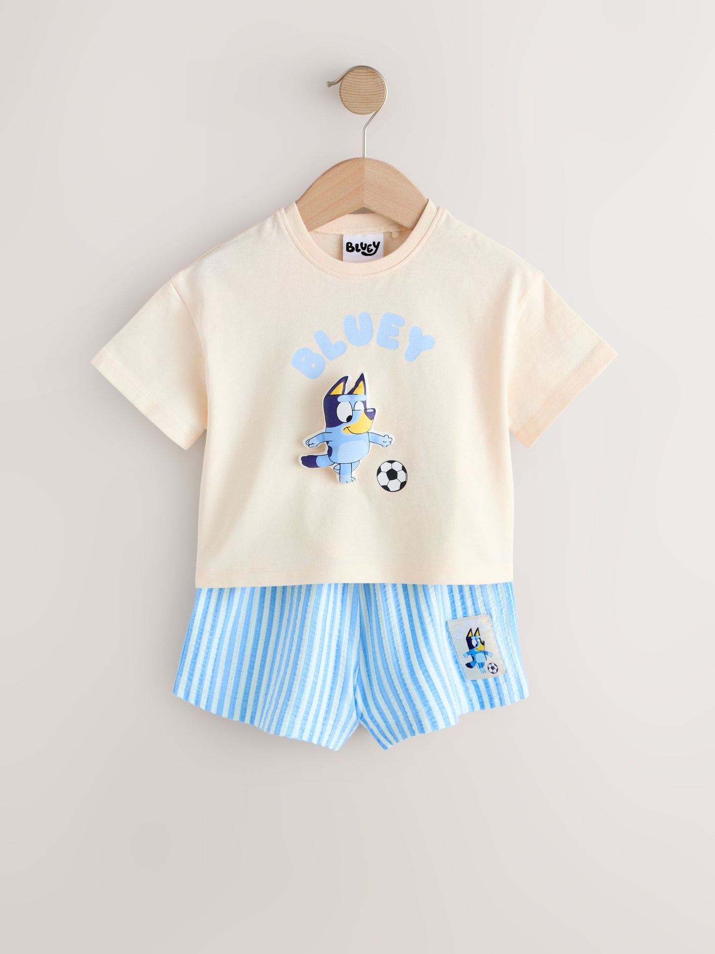 Ecru White Bluey Football Shorts Set (12mths-7yrs) image 7