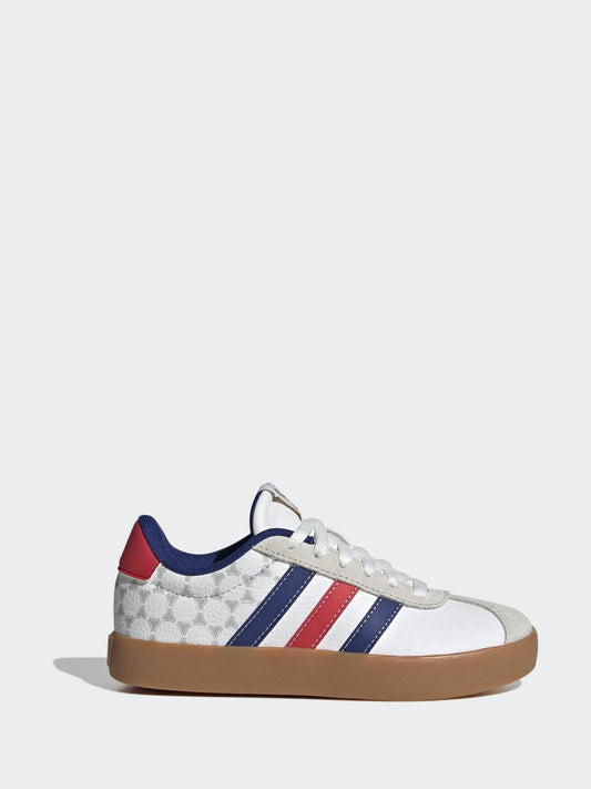 adidas White/Navy VL Court 3.0 Junior Trainers image 2