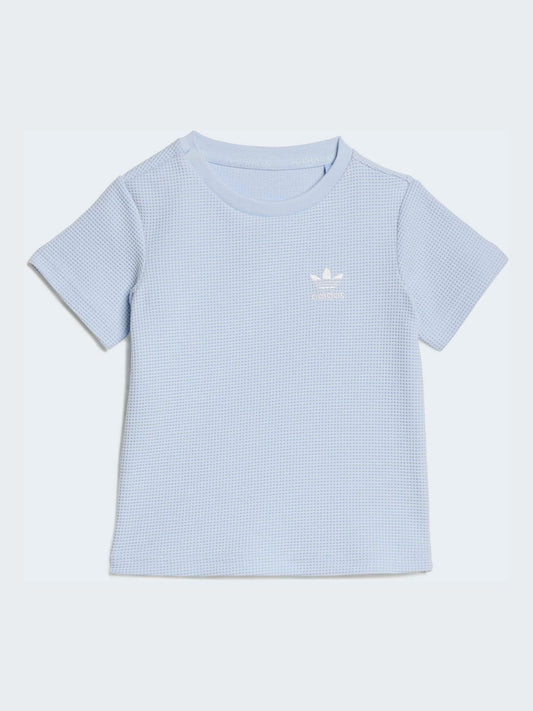adidas Originals Blue Waffle T-Shirt and Shorts Set image 2