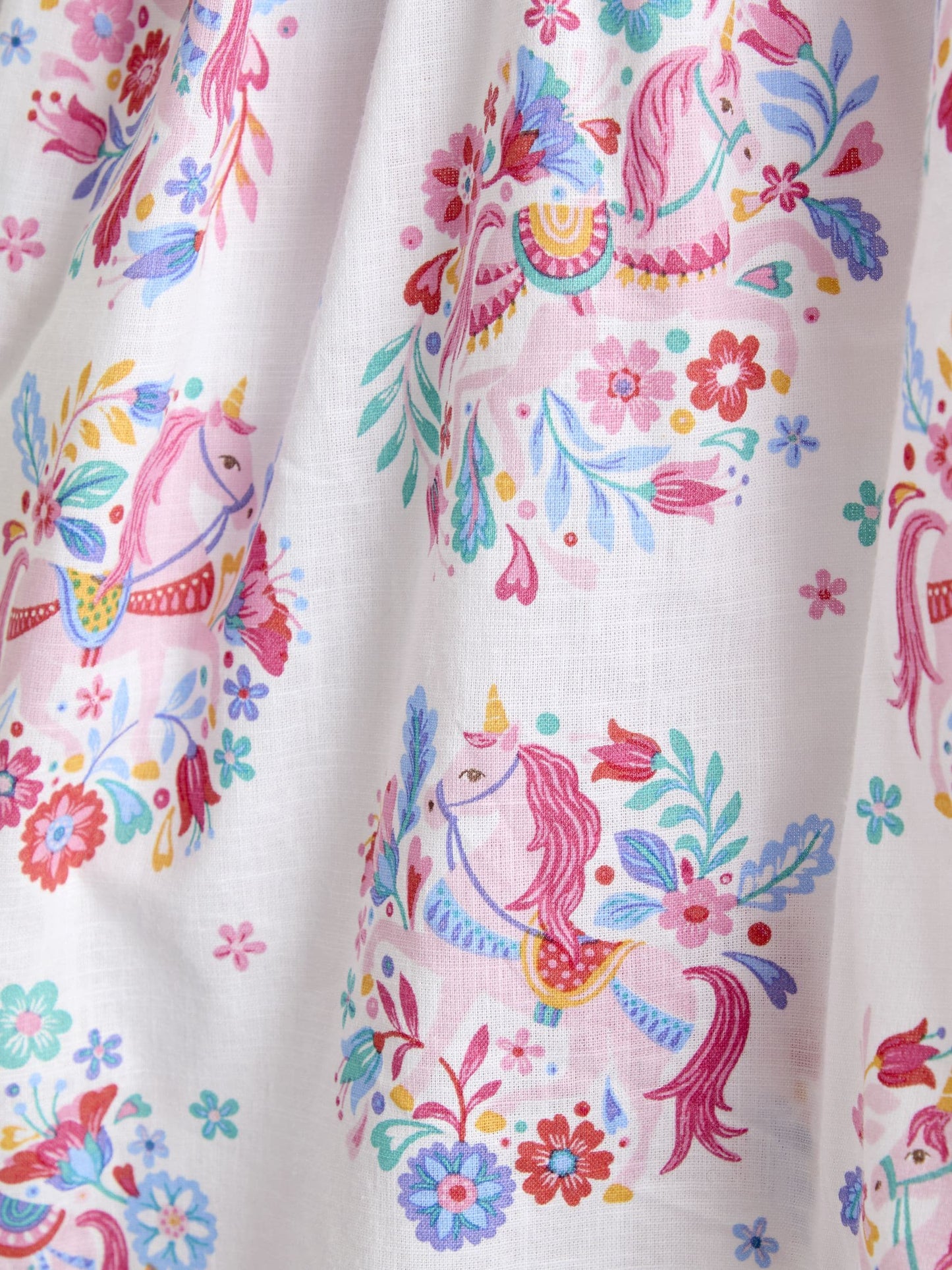 JoJo Maman Bébé White Unicorn Cross Back Sundress image 4