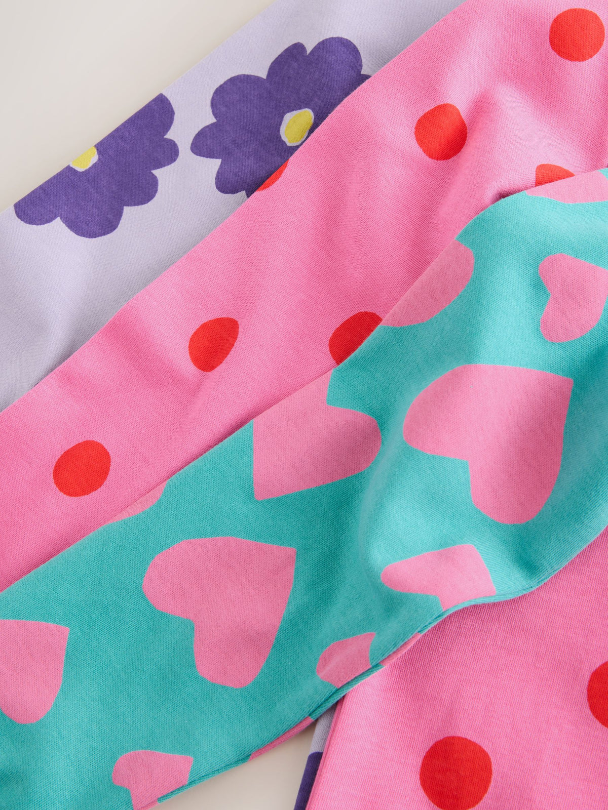 Pink/Turq Stampy Print Snuggle Pyjamas 3 Pack (9mths-12yrs) - image 10