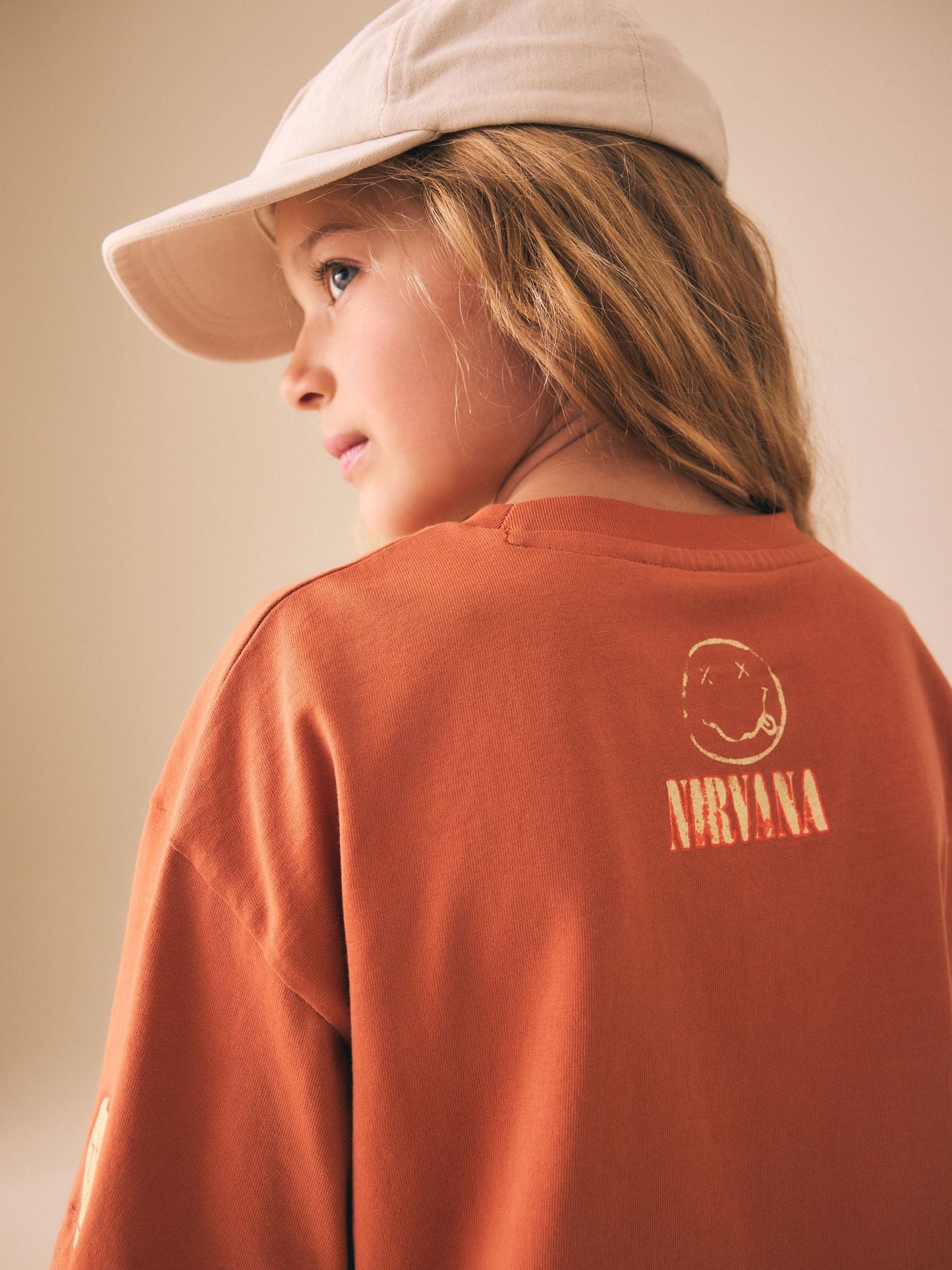 Dsiney Kidz - Rust Brown Nirvana Oversized Graphic T-Shirt (3-16yrs) image 4