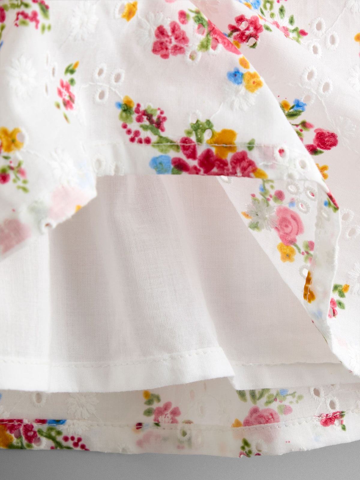 Dsiney Kidz - JoJo Maman Bébé White Broderie Roses Heart Cut Out Sundress image 4