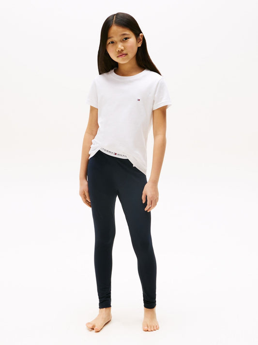 Dsiney Kidz - Tommy Hilfiger Light Pink/White Signature Crew Neck T-Shirts 2 Pack image 2