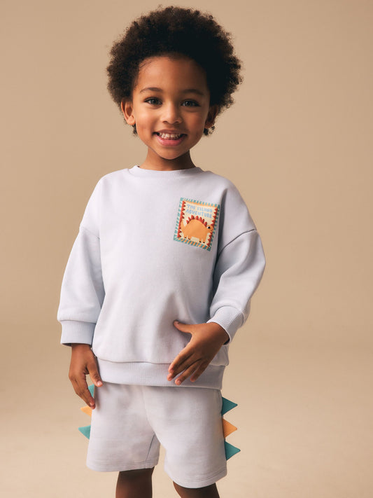Dsiney Kidz - Blue Crew Neck Sweatshirt and Shorts Set (3mths-7yrs) (3mths-7yrs) image 2